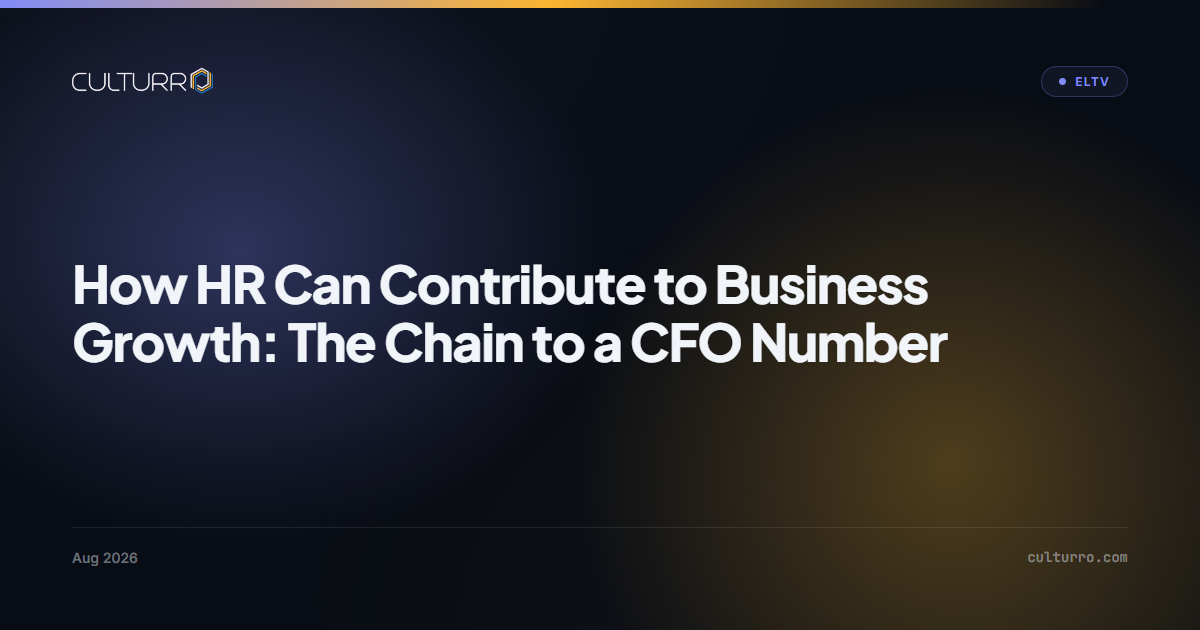 How HR Can Contribute to Business Growth: The Chain to a CFO Number